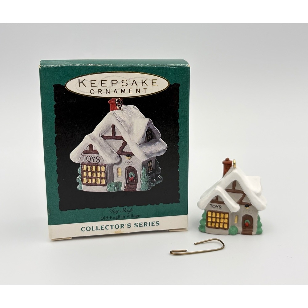 1993 Hallmark Keepsake Ornament Toy Shop Old English Village 6 Miniature VTG